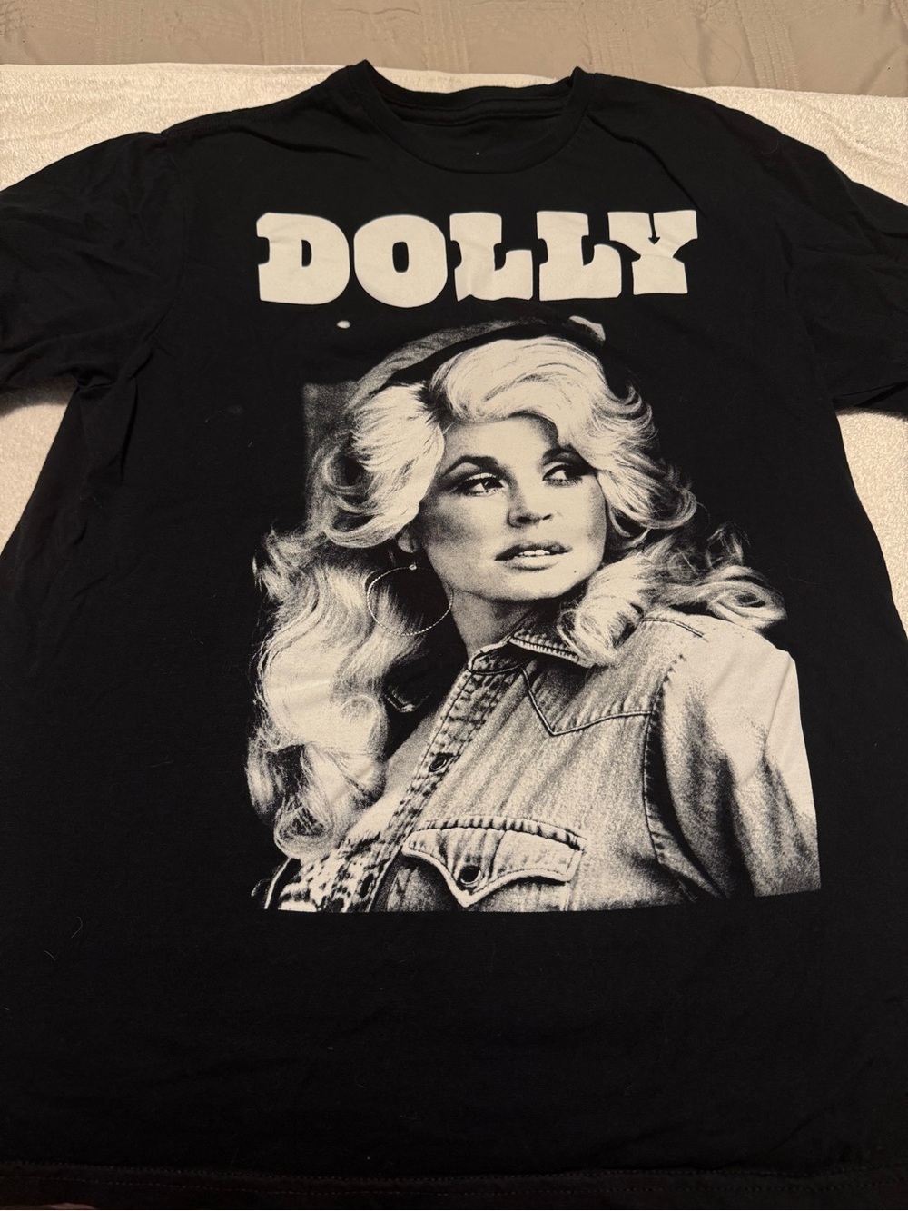 Dollcake Black Tee with White Dolly Graphic